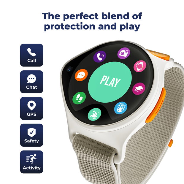 SmartLuxe Senior Guardian Gris - Reloj Inteligente SmartLuxe