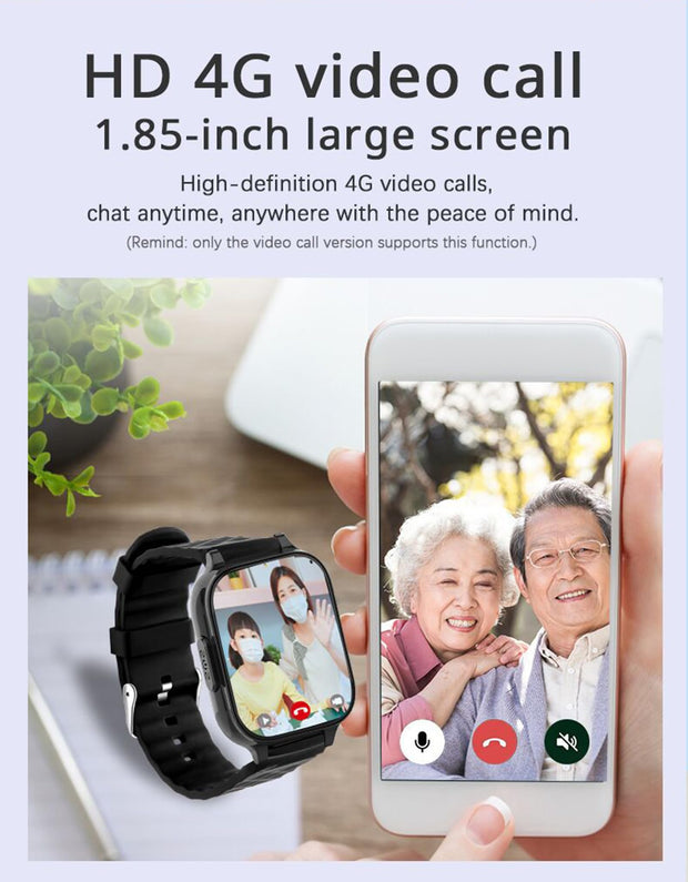 SmartLuxe Senior Care Negro - Reloj Inteligente SmartLuxe