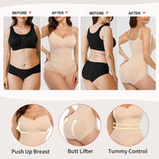 Body moldeador sin costuras para mujer, Control de barriga