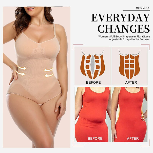 Body moldeador sin costuras para mujer, Control de barriga