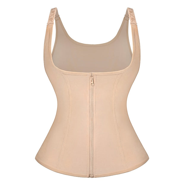 Entrenador de cintura para mujer, corsé con cremallera, chaleco moldeador de cuerpo