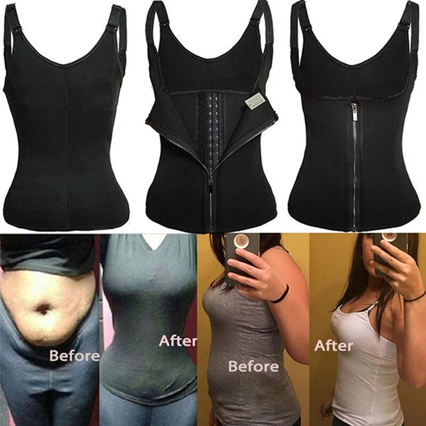 Entrenador de cintura para mujer, corsé con cremallera, chaleco moldeador de cuerpo