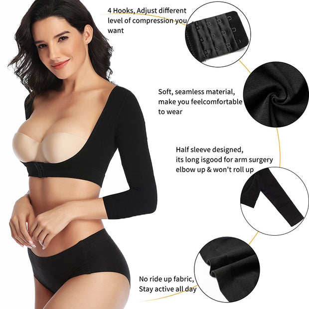 Faja para la parte superior del brazo y mangas de compresión